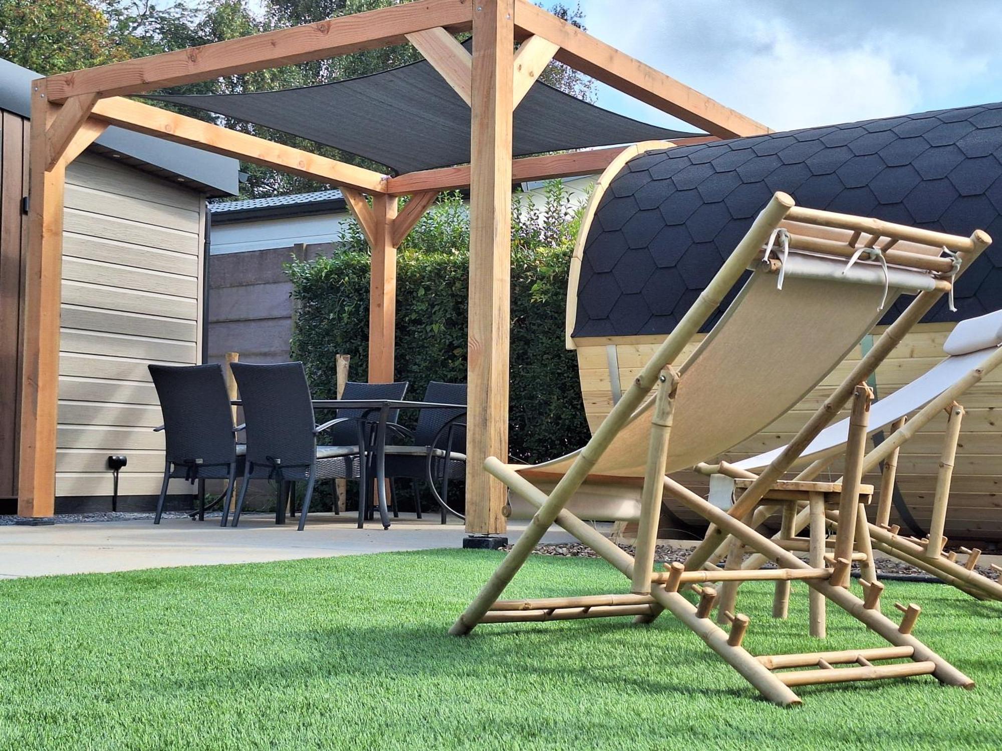 'Relax Lodge Sea' - Wellness Lodge In Zeeland - Private Sauna - Airco - Garden - Outdoor Swimming Pool - Free Wifi, Towels & Bed Linen Heinkenszand Esterno foto
